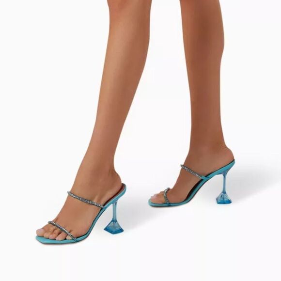 Amina Muaddi Gilda embellished PVC mules size 38 - Picture 2 of 16